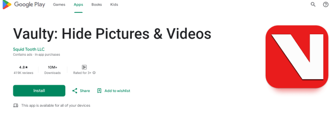 Vaulty: Hide Pictures & Videos