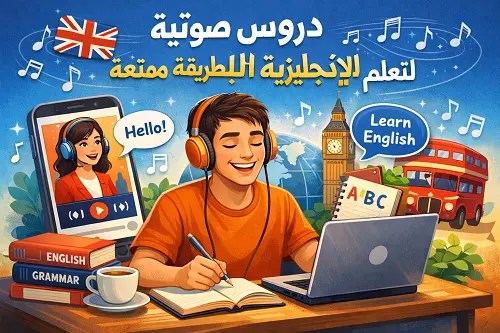 دروس- صوتية -لتعلم -الإنجليزية- بطريقة -ممتعه