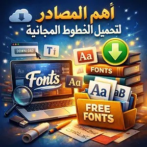 أهم -المصادر -لتحميل- الخطوط -المجانية