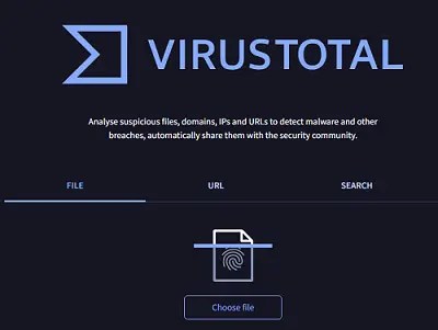 Virus-Total- لفحص -الملفات- والروابط -المشبوهة