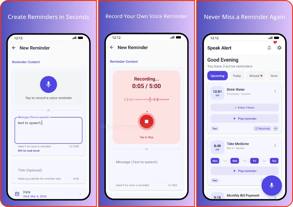 تطبيق- SpeakAlert- للتذكيرات- الصوتية- الذكية- بدل- الإشعارات- العادية