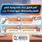أهم- الطرق- لبناء- عادة- يومية- للتعلم- والمحافظة- عليها- لمدة- 30 يوم