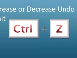 Decrease Or Increase Undo Limit In Microsoft Office Word Excel And
