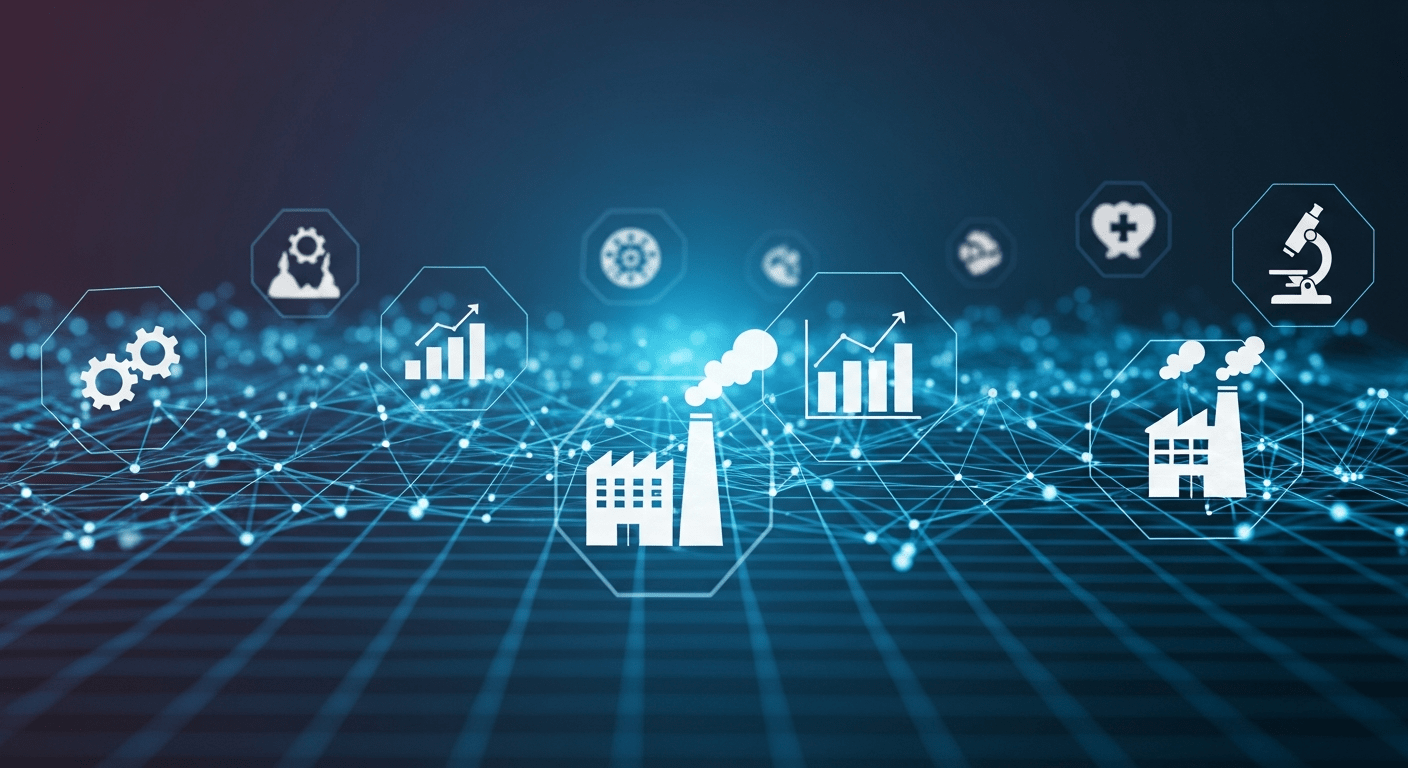 A conceptual analysis of how the future of AI jobs will be shaped by technology and automation across different business sectors.