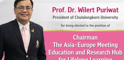 朱拉隆功大學校長當選ASEM亞歐會議終身學習教育與研究中心主席