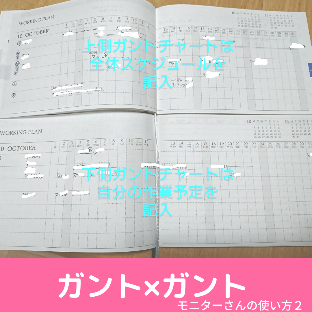 効果的なガントチャートの使い方-モニターさんコラム - 手帳のミカタ