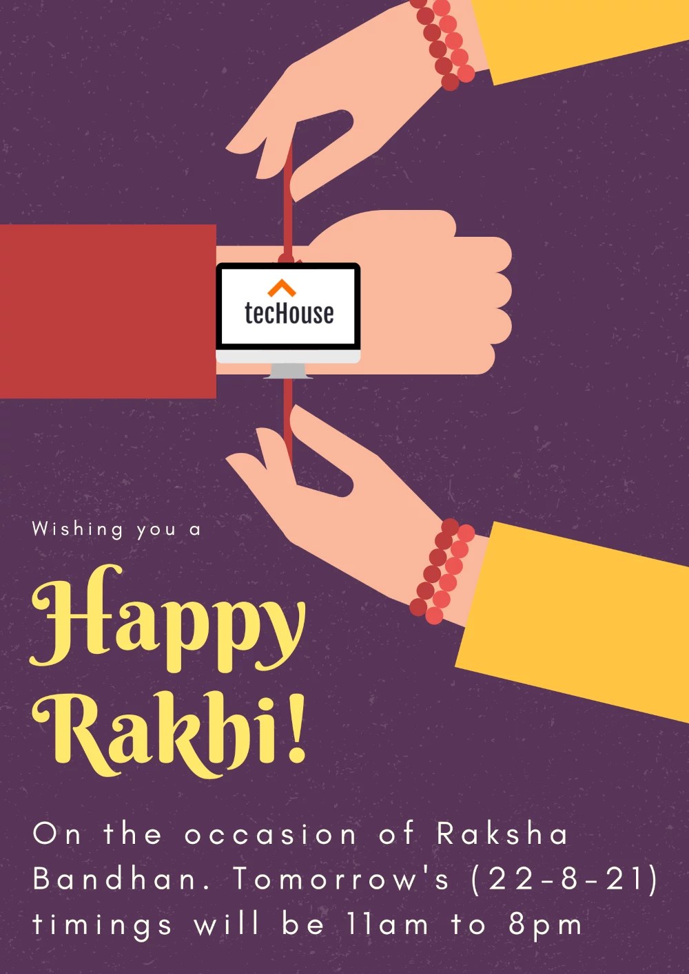 Happy Rakshabandhan, celebration at techouse hub Library and coworking space
