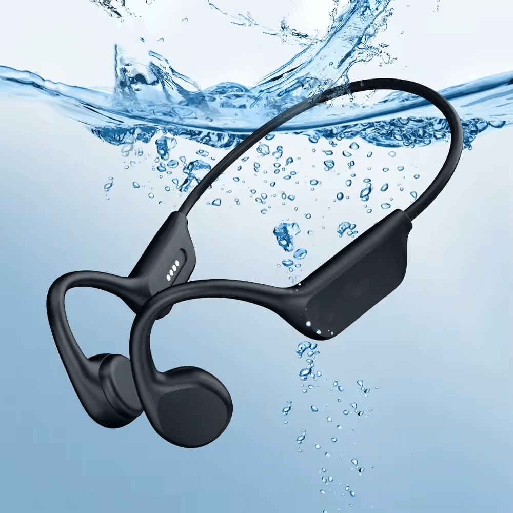 Neunvox NOS08W Swimming Headphones - IP68 Waterproof, Built-in 32GB MP3 Player, For Diving Enthusiast