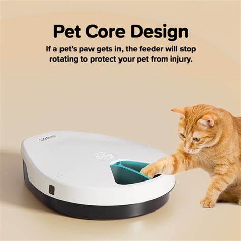 UBPET F10 Auto Cat Feeder Wet Food - 4 Days Freshness 5 Meals, Refrigerated, Easy to Clean