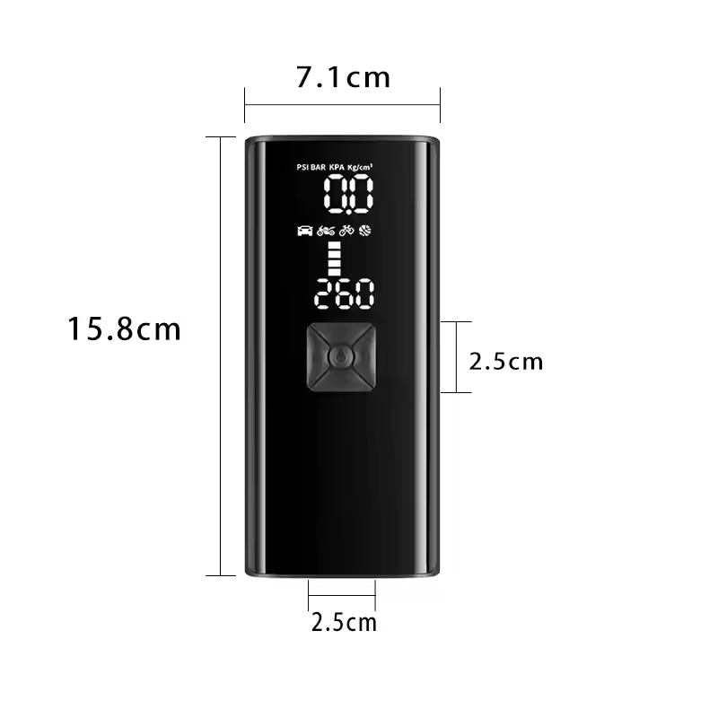 Riboton P004 Tire Inflator - 6000Mah, Wireless Rechargeable, Auto Shut Off & LED Emergency Light