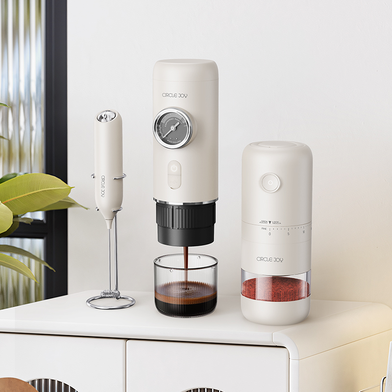 Circle Joy Portable Electric Espresso Machine Set - Ideal for Camping, RV, Hiking, Office