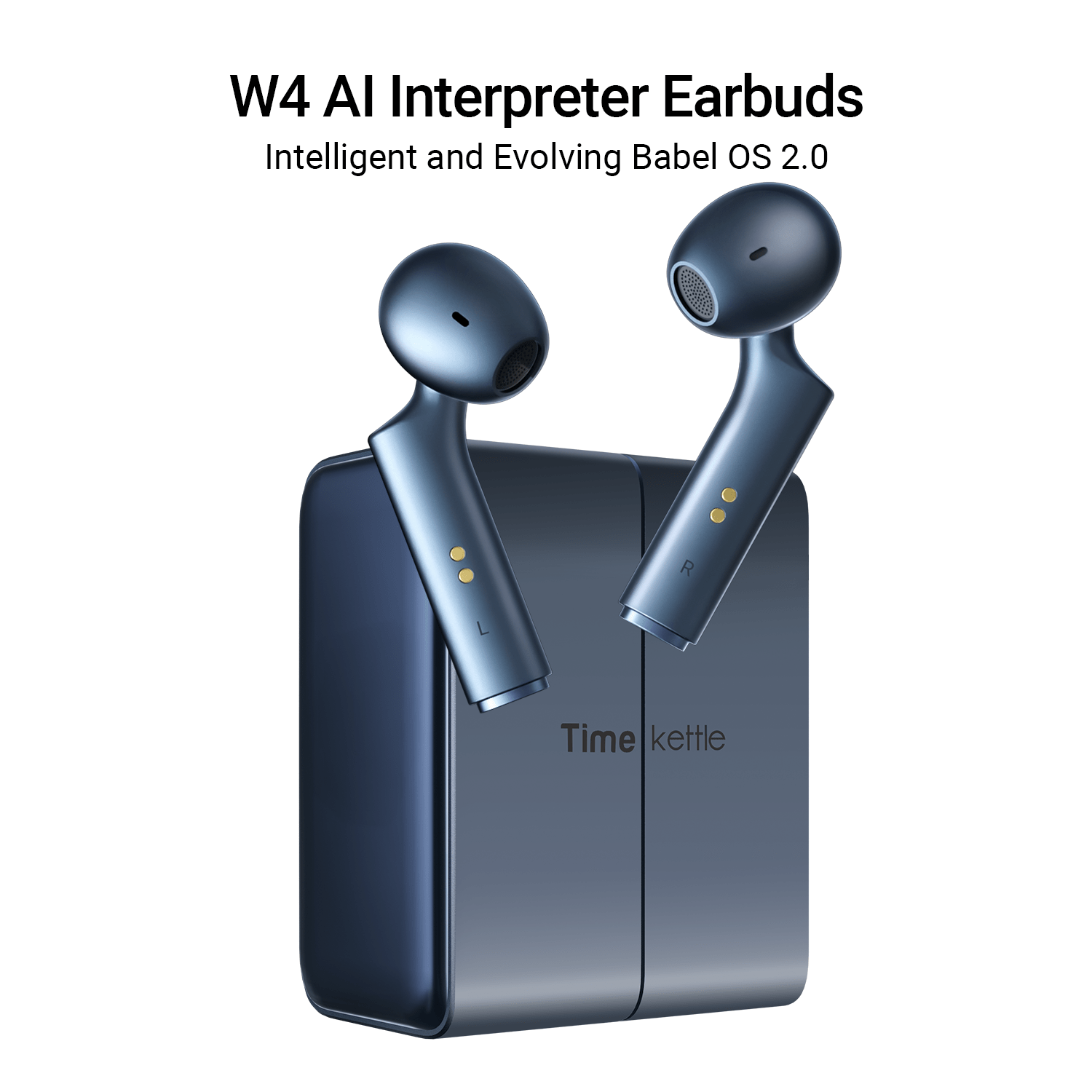 Timekettle W4 Translation Earbuds – Support 43 Languages, 96 Accents, AI Auto-Correction for Global Business
