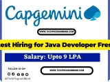 Capgemini Junior Java Developer Hiring 2025 Tech Program Mind