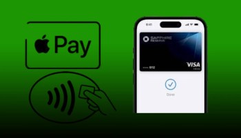 Apple Pay logo with secure mobile payment feature