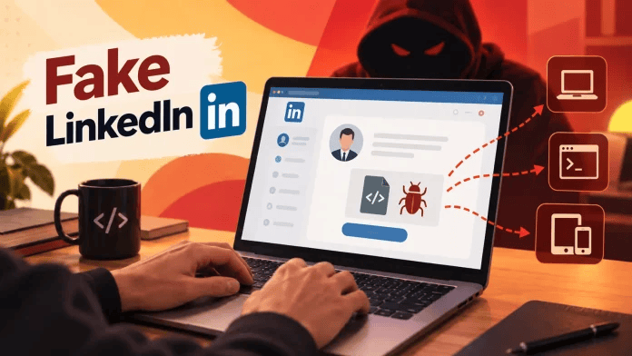 hackers using fake recruiter profiles and coding tests on LinkedIn to infect developers with cross-platform malware.