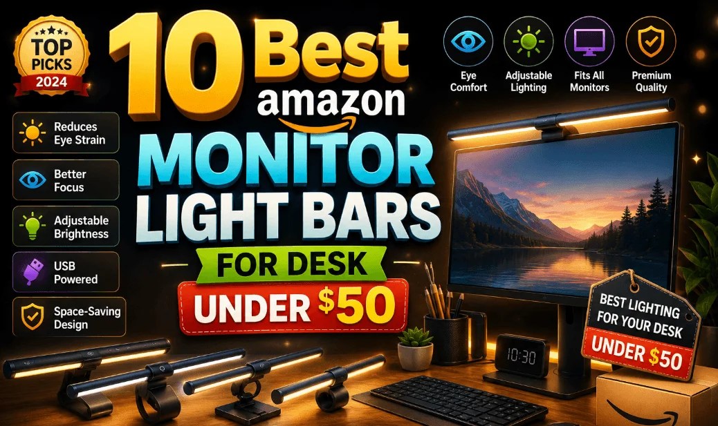 10 Best Amazon Monitor Light Bars for Desk Under $50