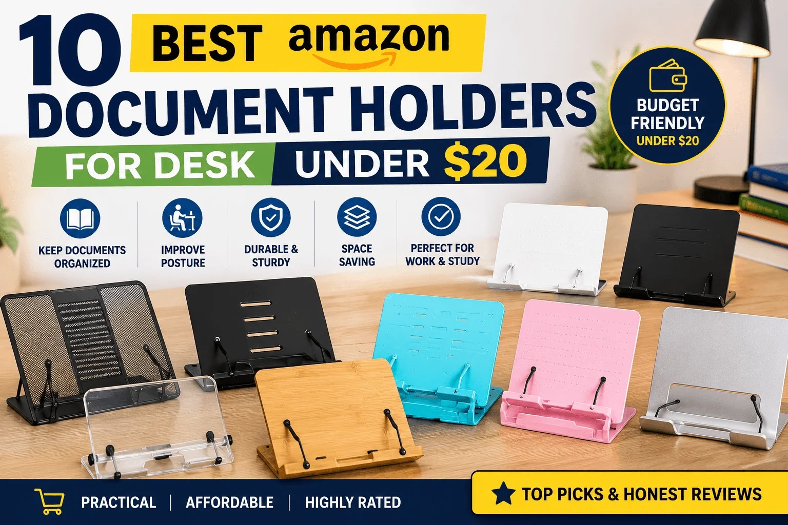 10 Best Amazon Document Holders for Desk Under $20