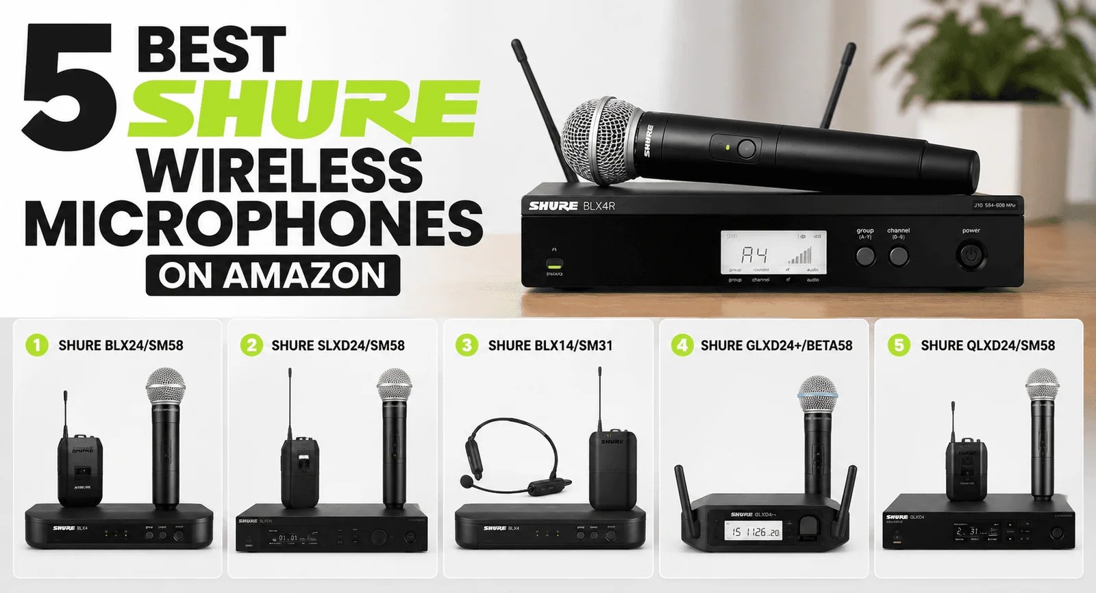 5 Best Shure Wireless Microphones on Amazon in 2026