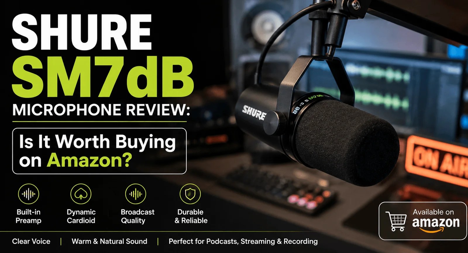 Shure SM7dB Microphone Review: Is It Worth Buying on Amazon?