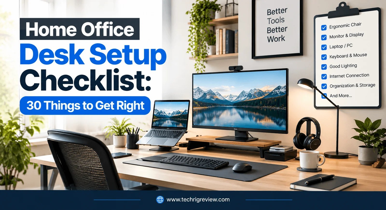 Home Office Desk Setup Checklist: 30 Things to Get Right