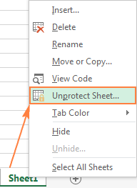 Unprotect excel sheet to enable format cell option in excel