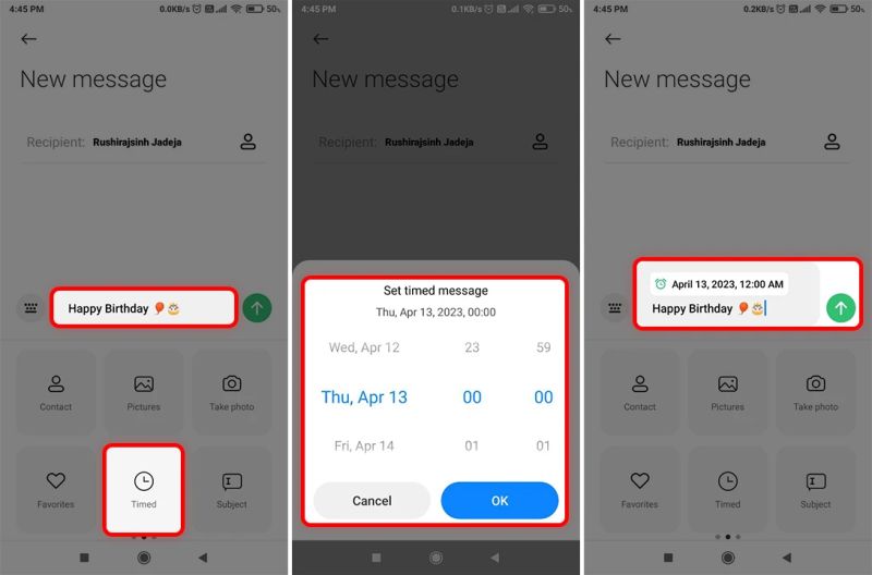 How To Schedule Text Messages On Android In 2022 3 Ways Techrushi - Download Classic Ocean Image | Retina