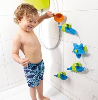 Bathtub Ball Track Set by HABA ($19.99) is a 2016 TechSavvyMama.com gift guide pick for toddlers and preschoolers.