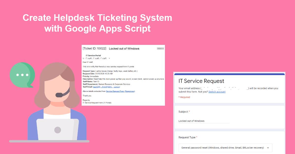 One such option is google docs. Create Helpdesk Ticketing System With Google Apps Script Techsch