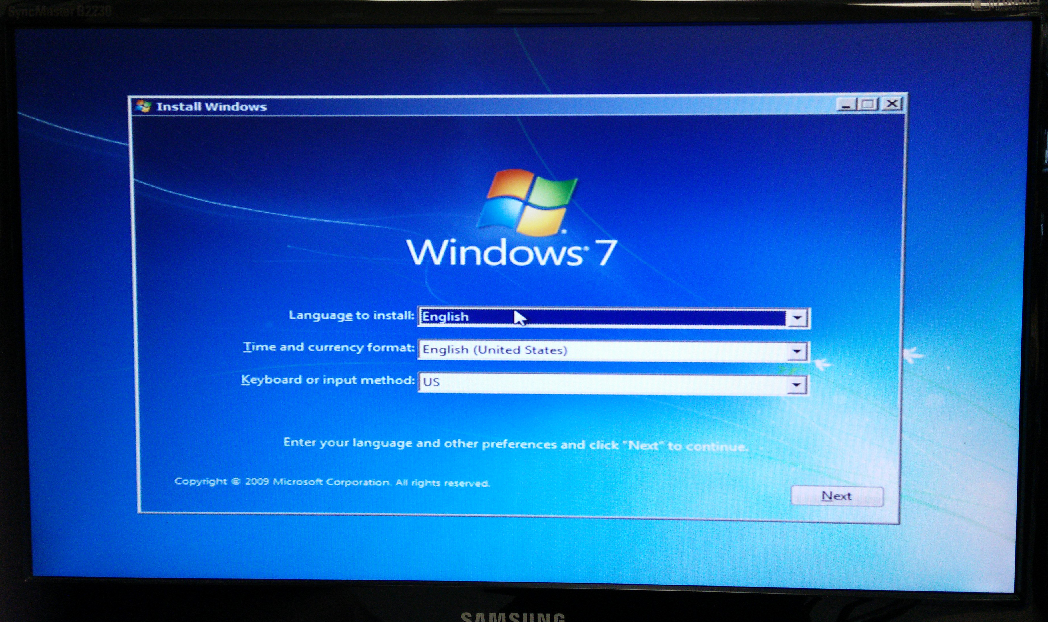 Windows 7 Recovery