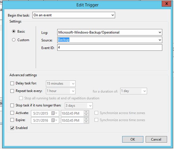 Task Scheduler Windows Backup