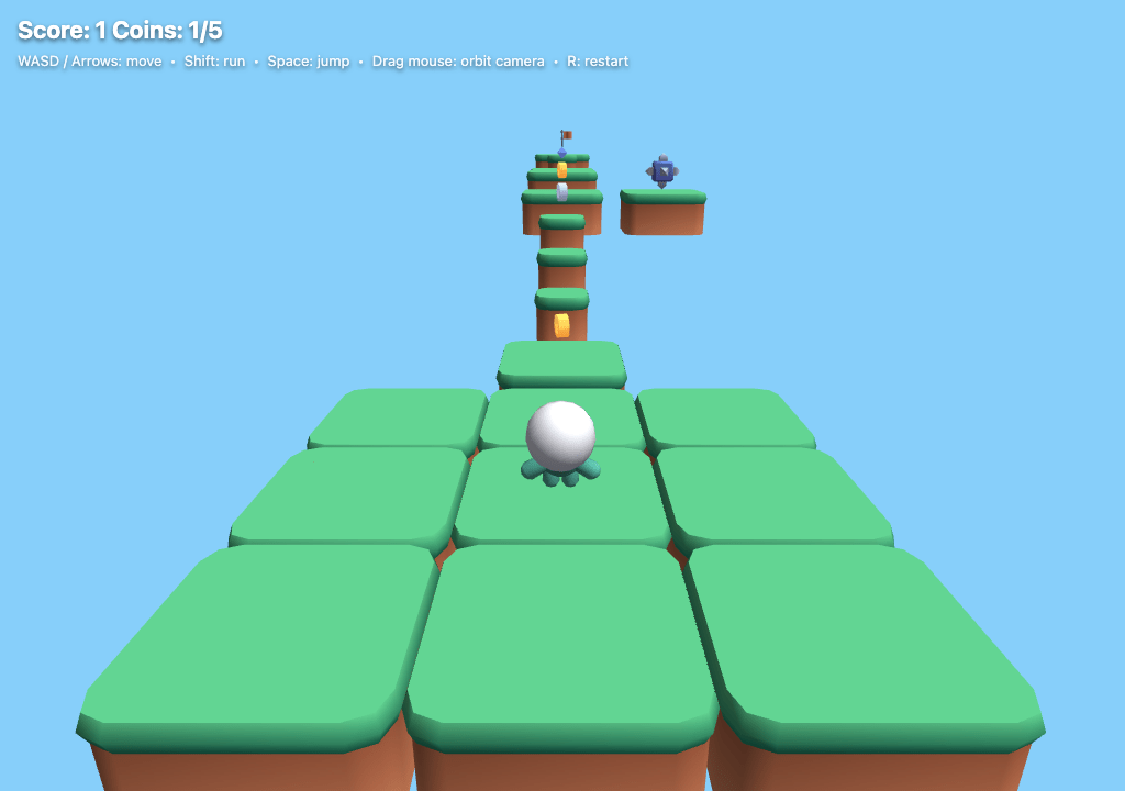 Opus's self-check screenshot, clean HUD