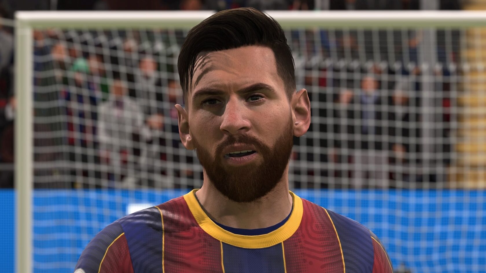 FIFA 21 compare screenshots messi ps4