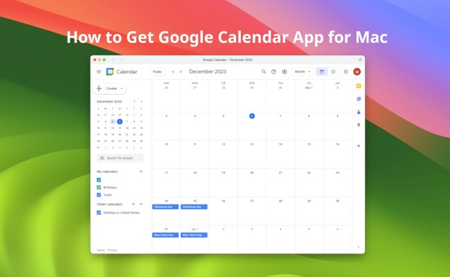 How To Get Google Calendar App For Mac