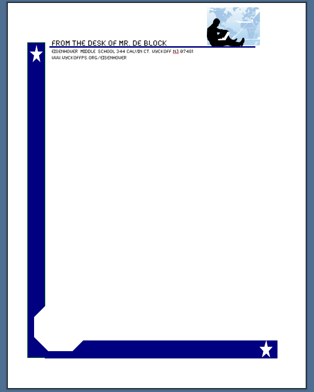 Computer 6 1 Eisenhower Middle School Sample Letterhead