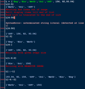 List in Python Class 11 Notes | Python List Manipulation – techtipnow