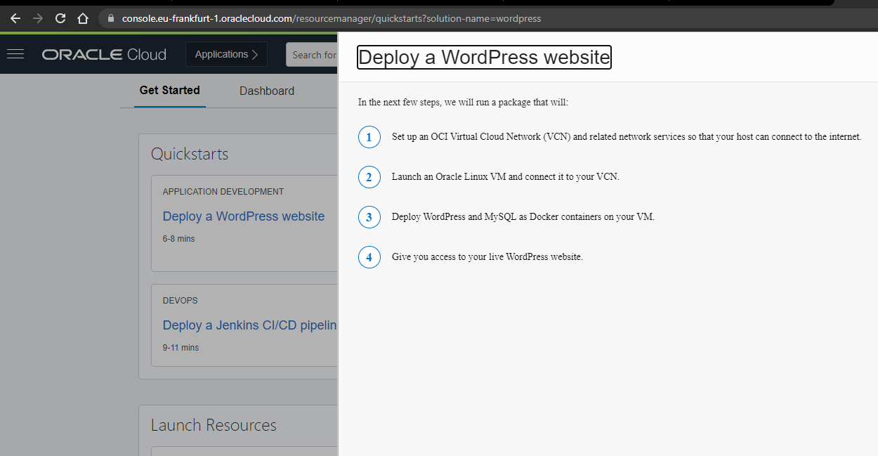 WordPress on the Oracle Cloud Infrastructure in 5 minutes! – Tech Trantor