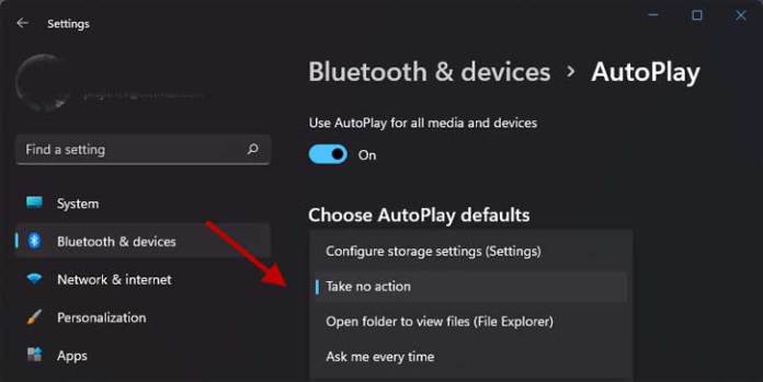 Control AutoPlay function for USB drives in Windows 11