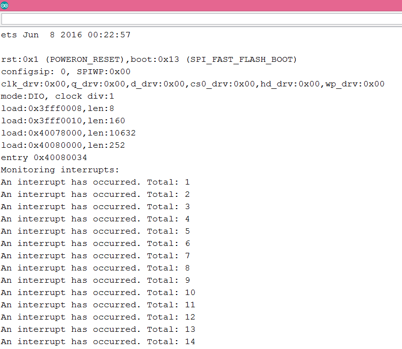 ESP32 Arduino: External interrupts - techtutorialsx
