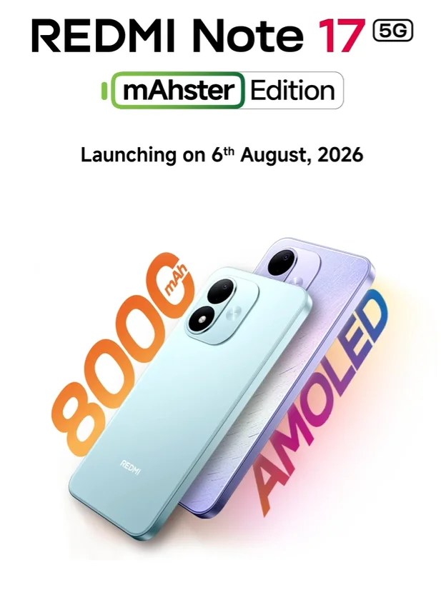 Redmi Note 17 5G to launch in India on August 6 1 Redmi Note 17 5G