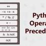 Python Operator Precedence - Learn How To Perform Operations In Python ...