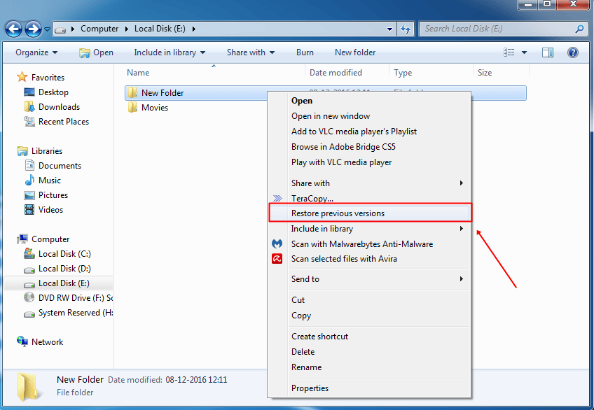  Windows Restore Option