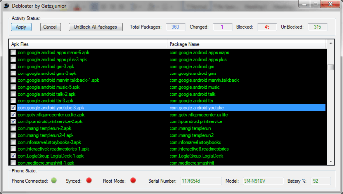 How do you remove bloatware from android
