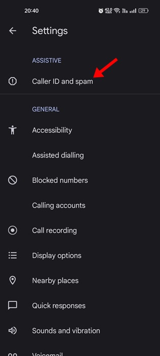Caller ID and Spam