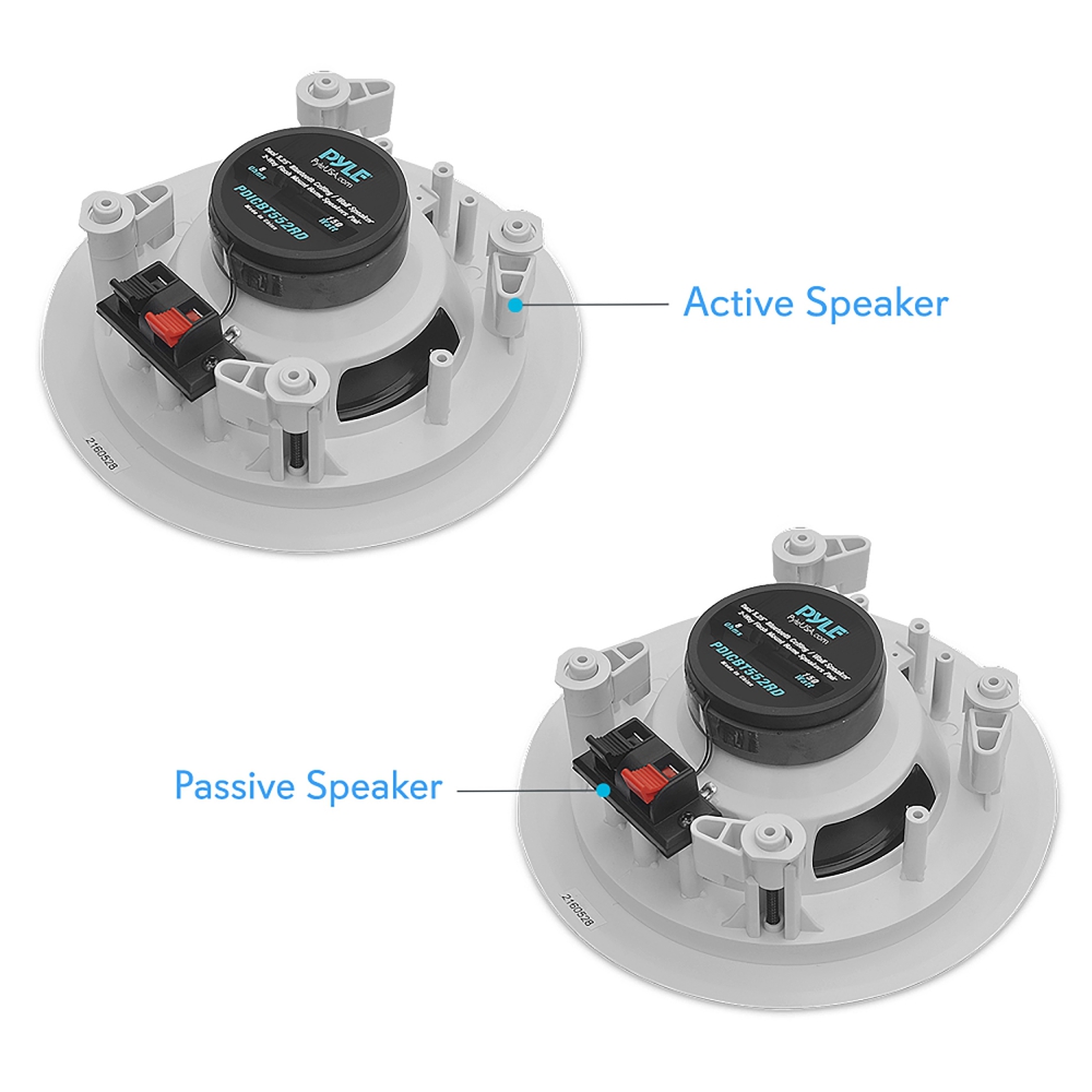Pyle PDICBT552RD Dual 5.25’’ Bluetooth Ceiling / Wall Speakers, 2Way