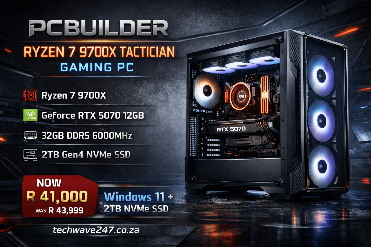 PCBuilder Ryzen 7 9700X TACTICIAN - Techwave247