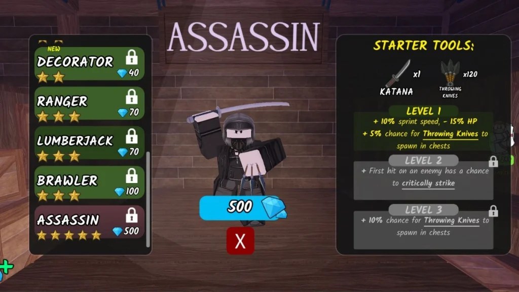 All Weapons In 99 Nights In The Forest Roblox TechWiser Assassin 99 Nights In The Forest