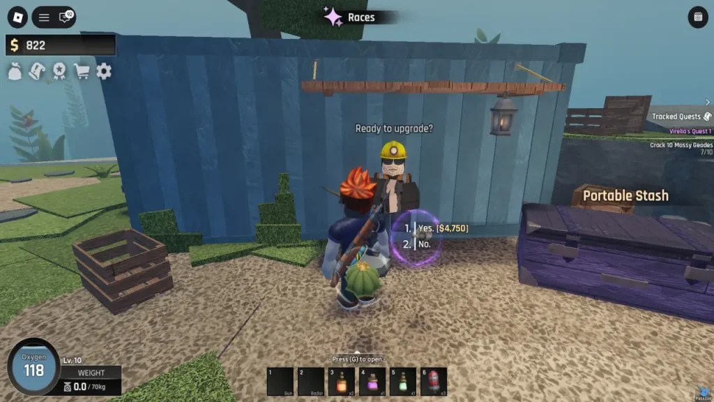 Roblox Abyss How To Increase Weight And Storage TechWiser Upgrade Storage