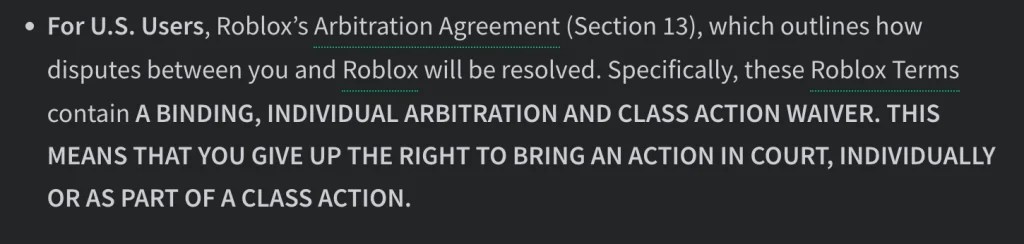 Roblox New ToS What The Can T Sue Clause Actually Means TechWiser Roblox Tos