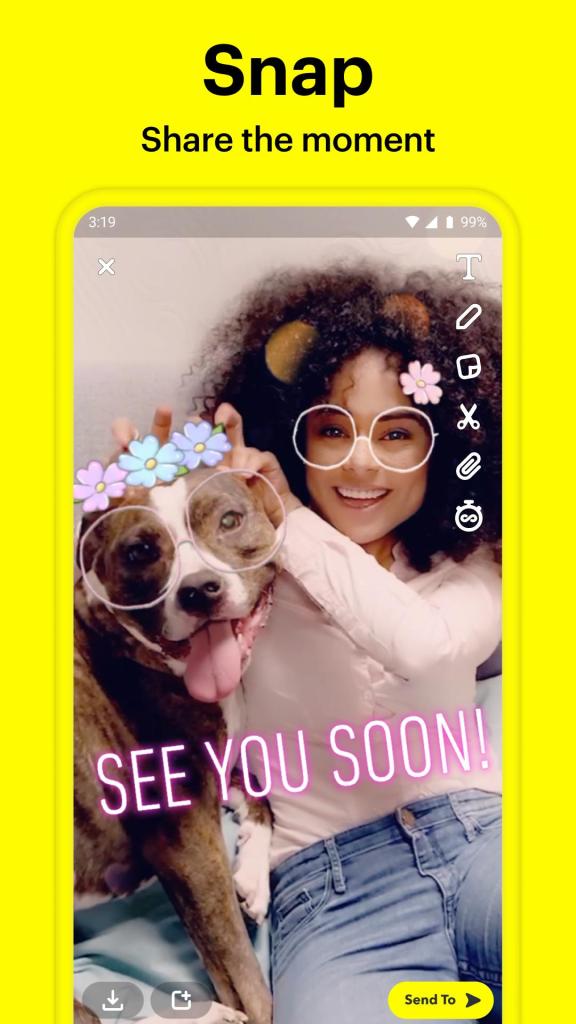 snap -share the moment