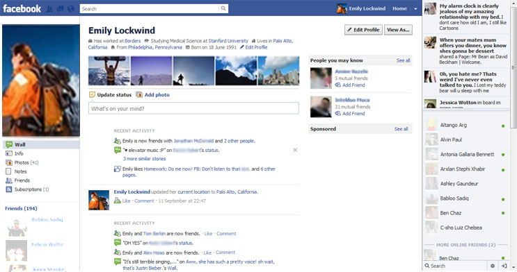 Facebook Layout Evolution 2005 2011 Images